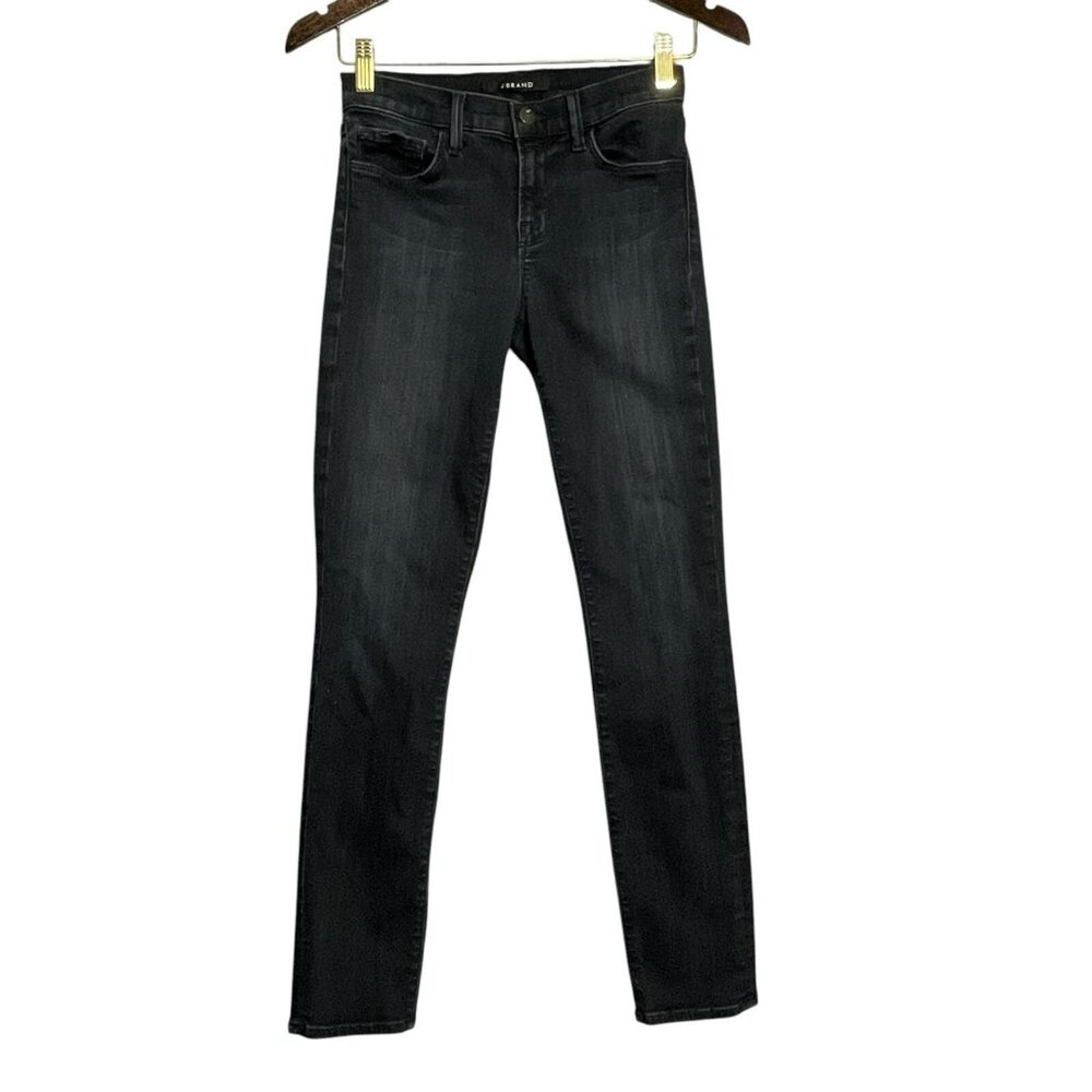 JBrand Impression Skinny Slim Jeans Women Size 25 Dark Moto Biker Rocker Stretch